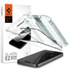 Set 2 Folii Tempered Glass Spigen GLAS.TR "EZ FIT" FC pentru iPhone 15 Pro - Negru