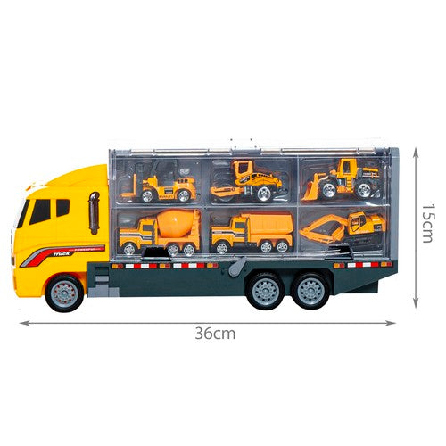 Set de Distracție cu Camion de Tractare și 6 Mașini