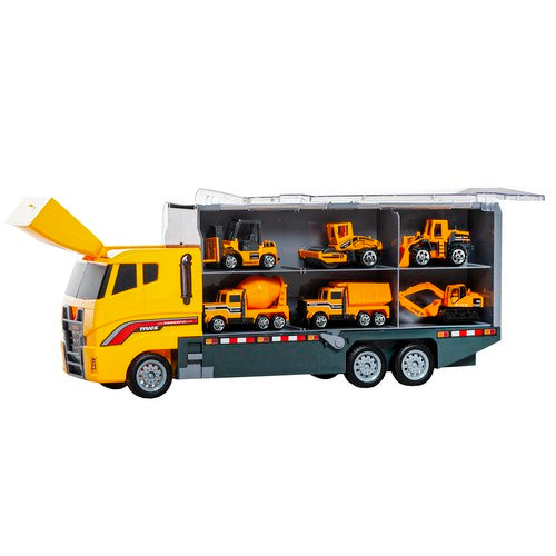 Set de Distracție cu Camion de Tractare și 6 Mașini
