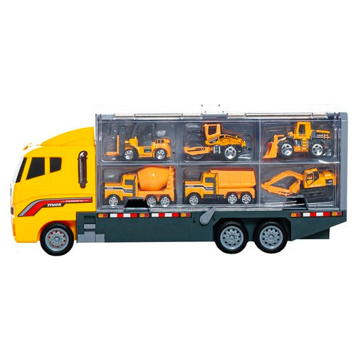 Set de Distracție cu Camion de Tractare și 6 Mașini