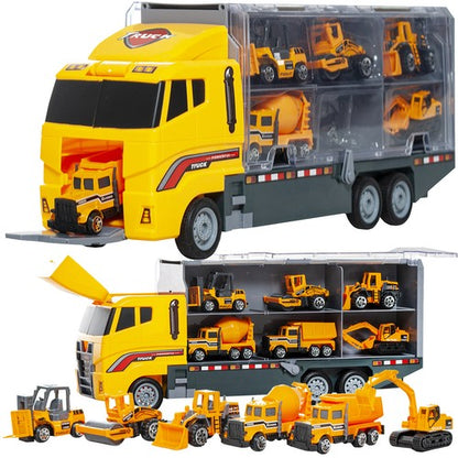 Set de Distracție cu Camion de Tractare și 6 Mașini