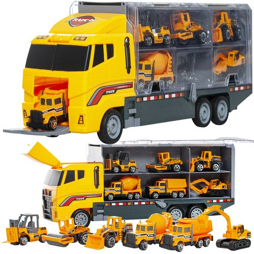Set de Distracție cu Camion de Tractare și 6 Mașini