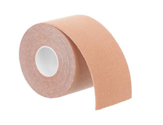 Banda adezivă confortabilă pentru sân pe decolteu,culoare bej,5 metri lungime,include 10 buc plasturi pentru mamelon