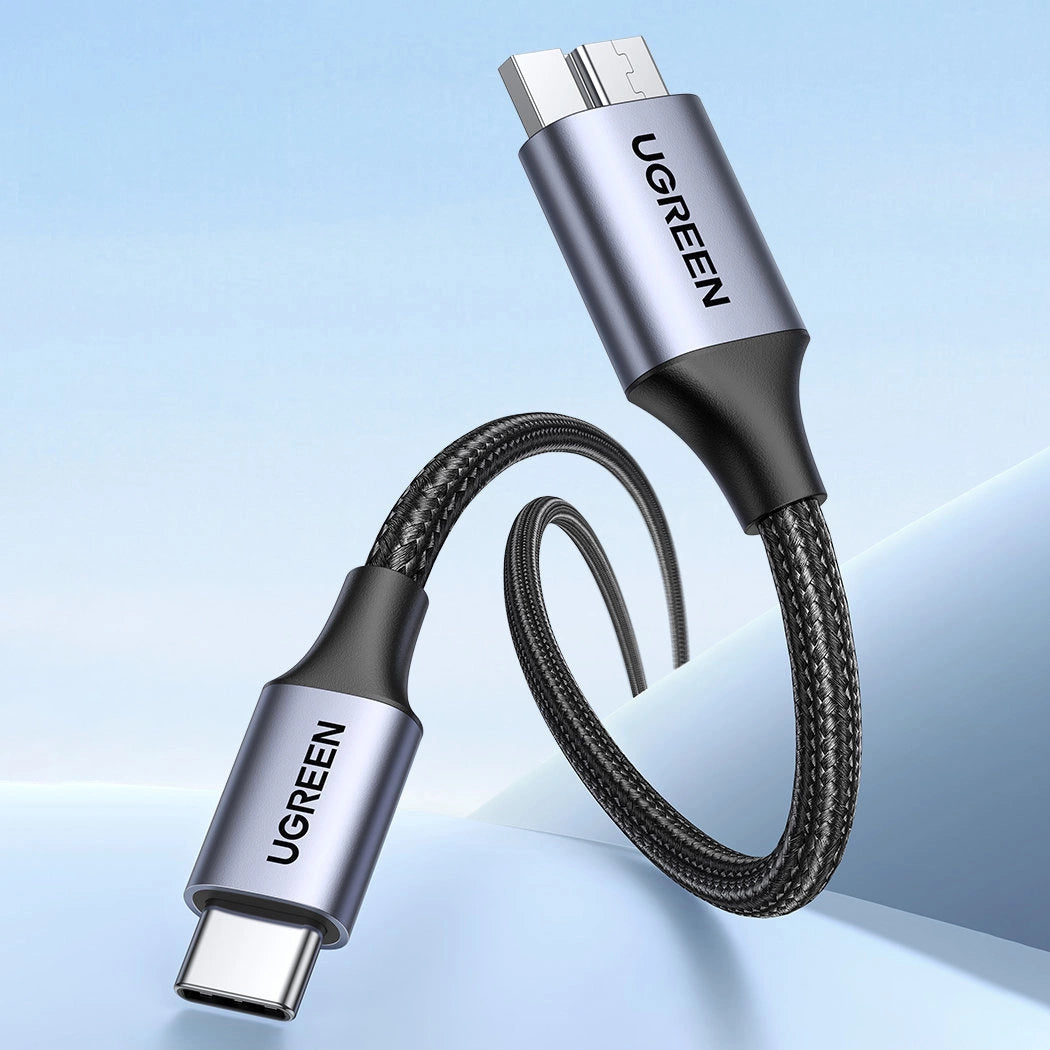 Cablu UGREEN USB-C la Micro USB-B 3.0, 0.5 m – Gri