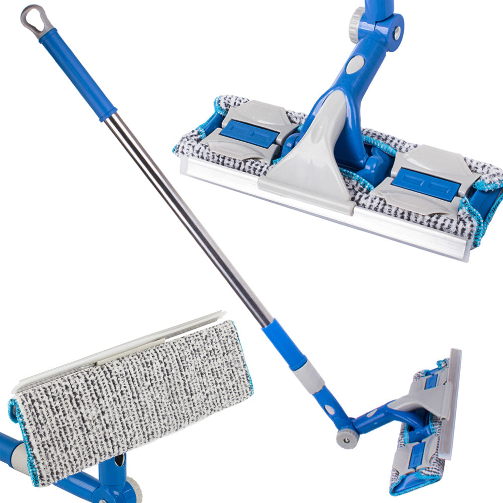 Stergător de Geamuri Telescopice, cu Eficiență 2-in-1 și Cârpă din Microfibră