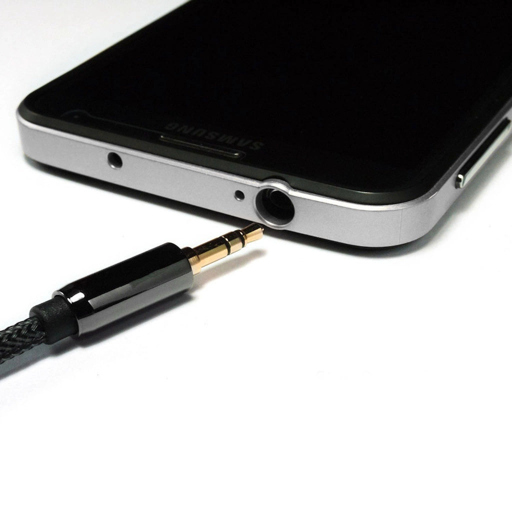 Cablu AUX Wozinsky Mini Jack 3.5mm, Conector Înclinat, 1.5m – Negru