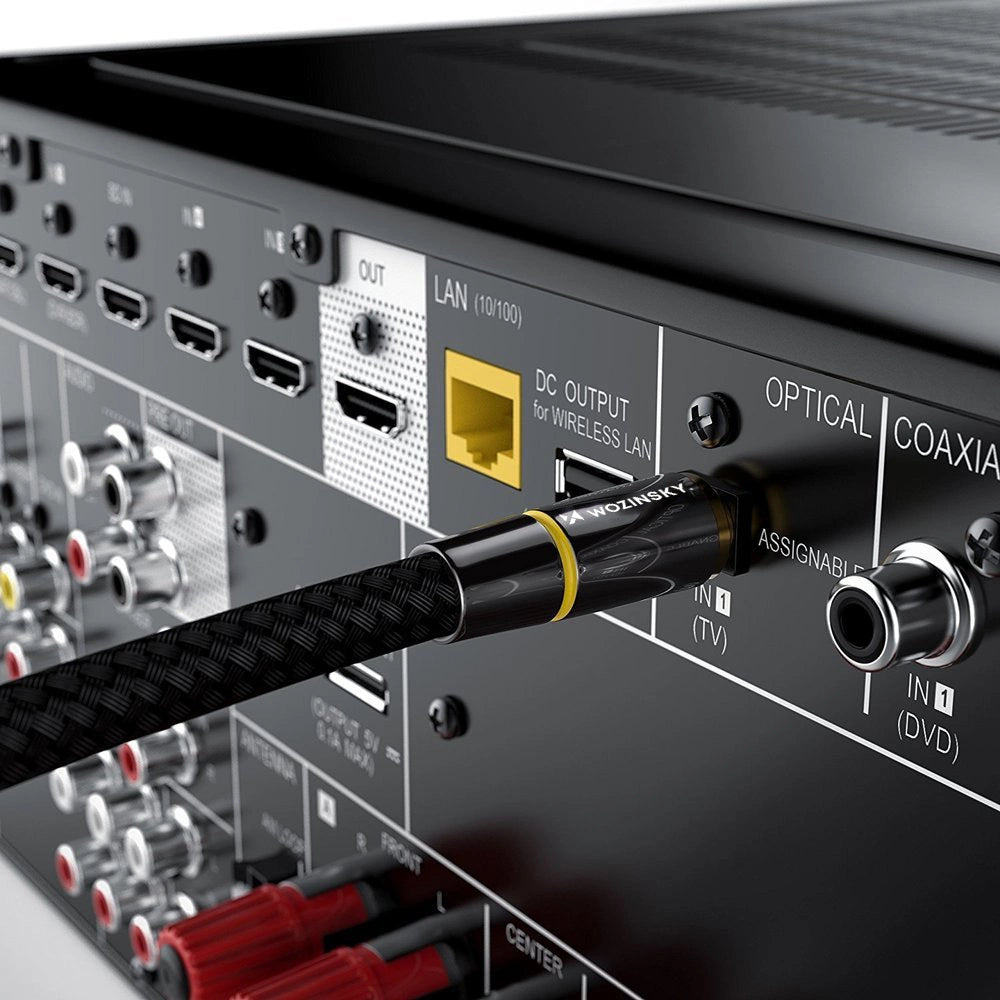 Cablu audio optic Wozinsky Toslink SPDIF – 3 m, Negru