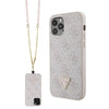 Husa Guess  iPhone 12 / 12 Pro - Pink Crossbody 4G Metal Logo