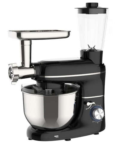 Robot 3 in 1 de bucătărie planetar cu blender 2200W,6.2 litri, cu blender si masina de tocat carne cu 6 viteze de putere