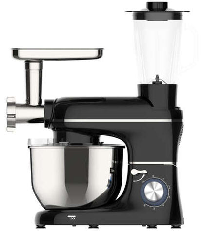 Robot 3 in 1 de bucătărie planetar cu blender 2200W,6.2 litri, cu blender si masina de tocat carne cu 6 viteze de putere