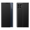 Husă tip bookcase SLEEP CASE cu fereastră inteligentă pentru Samsung Galaxy A22 5G, neagră.
