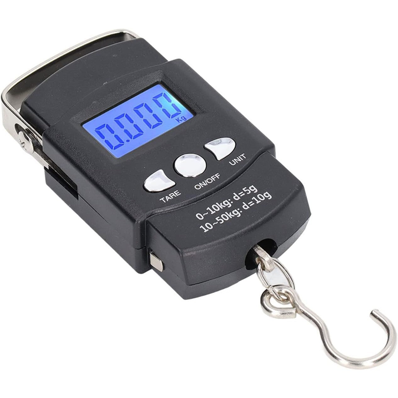 Cantar Digital de Mana cu Carlig, Flippy, Cantar Portabil, Pescuit, cu Maner, Capacitate 50 kg, cu Metru Incorporat, 20.5 x 6 x 2.5 cm, Negru-7