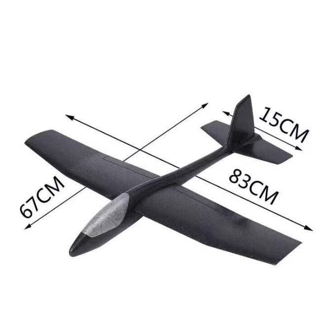 Avion Planor Flippy, din Polistiren, Lungime 84 cm , Jucarie Recreativa, Cascadorii, Albastru-0