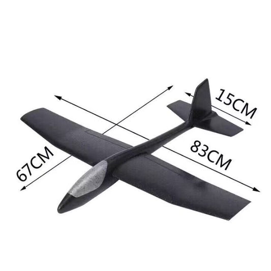Avion Planor Flippy, din Polistiren, Lungime 84 cm , Jucarie Recreativa, Cascadorii, Albastru-0