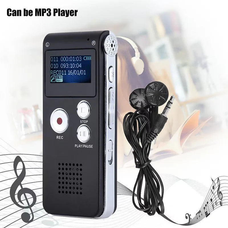 Reportofon digital Andowl Q-LY77, 16G Hifi, MP3/WAV, accesorii, negru