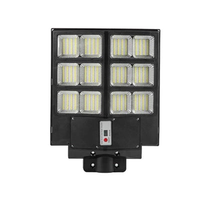 Lampa solara stradala Flippy, cu telecomanda, senzor de miscare si lumina, suport prindere, 480 LED-uri, IP65, ABS, 15AH, 300W, temperatura culoare 6500K, 44.6x34.8x7.2 cm, autonomie 10-12 ore, negru-0