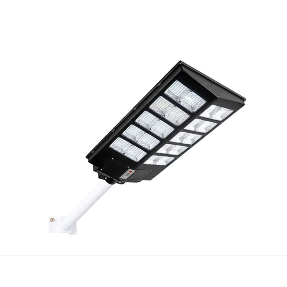 Lampa solara stradala Flippy, cu telecomanda, senzor de miscare si lumina, suport prindere, 800 LED-uri, IP65, ABS, 25AH, 500W, temperatura culoare 6500K, 67.6x34.8x7.2 cm, autonomie 10-12 ore, negru-0
