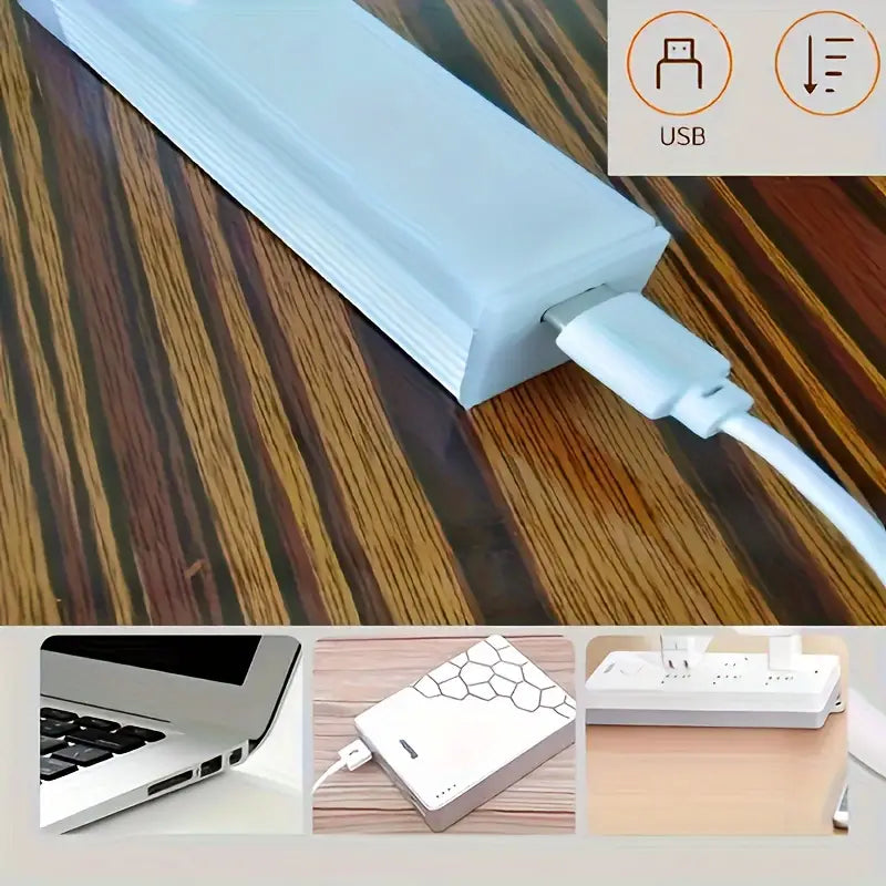 Lampa led cu senzor de miscare, suport magnetic, reincarcare prin USB, portabila, lumina rece