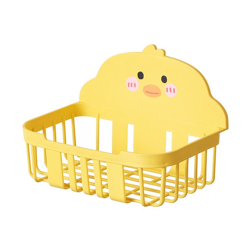 Cutie de Depozitare pentru Prosoape, Flippy, din Plastic, Montare pe Perete, Model Ratusca, 13x19x12 cm, Galben-0