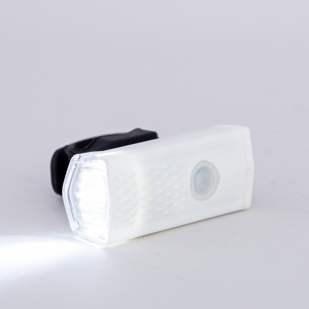 Far cu LED proiector pentru bicicleta\trotineta, Flippy, reincarcabil, cablu USB inclus, 3 moduri de lumina, IPX4, Alb, 6.5x2.9x2.3 cm-2