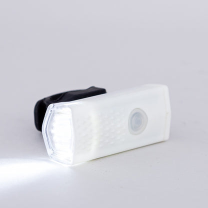 Far cu LED proiector pentru bicicleta\trotineta, Flippy, reincarcabil, cablu USB inclus, 3 moduri de lumina, IPX4, Alb, 6.5x2.9x2.3 cm-2