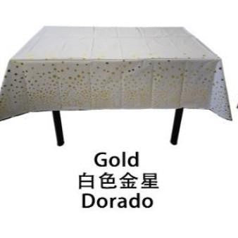 Fata de masa din folie metalica, alb+137*183cm-0
