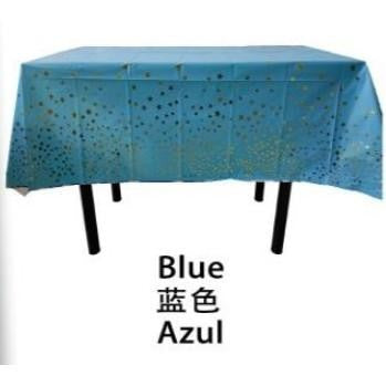 Fata de masa din folie metalica, albastru+137*183cm-0