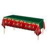 Fata de Masa Festiva, Flippy, Dreptunghiulara, Imprimeu Merry Christmas, Tema Craciun, Rezistenta la Apa, din PVC, 137 x 274 cm, Rosu/Verde-0