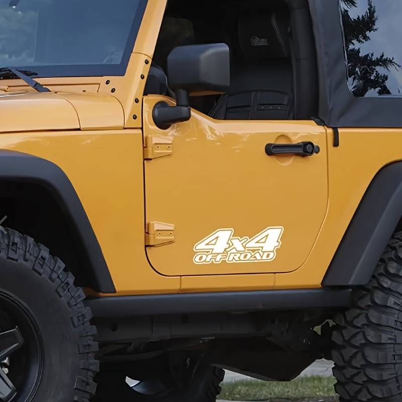 Sticker autoadeziv pentru vehicule Off Road, model "4x4 Off Road", dimensiune 29 x 11 cm, culoare Alba-1
