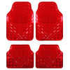 Covorase Auto Universale, model Diamond, culoare Crom Rosu-0