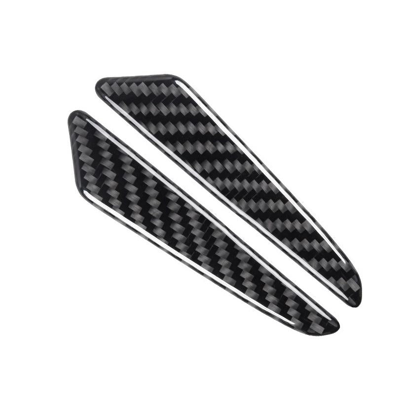Set 8 elemente de protectie usa "Imitatie Carbon", flexibile, autoadezive, culoare Neagra-0