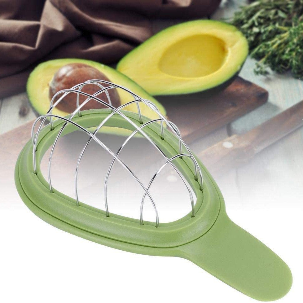 Feliator de Avocado, Flippy, pentru Taierea in Cubulete, Multifunctional, pentru Bucatarie, Otel Inoxidabil, ABS, 16x8x5 cm, Verde-2