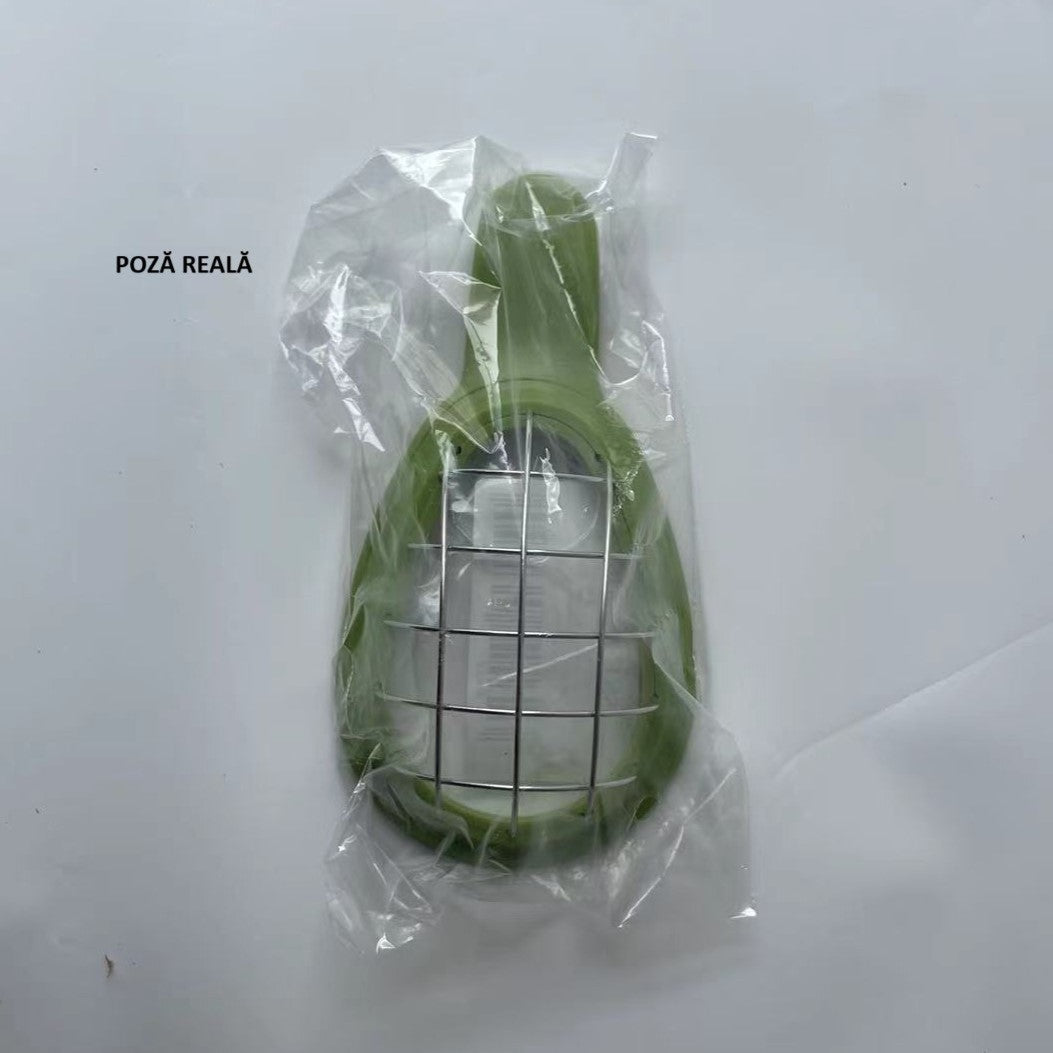 Feliator de Avocado, Flippy, pentru Taierea in Cubulete, Multifunctional, pentru Bucatarie, Otel Inoxidabil, ABS, 16x8x5 cm, Verde-6