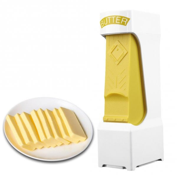 Feliator manual de unt Flippy, material plastic, design usor si practic, 20x6x8.5 cm, Butter Cutter, alb-1
