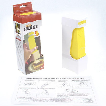 Feliator manual de unt Flippy, material plastic, design usor si practic, 20x6x8.5 cm, Butter Cutter, alb-5