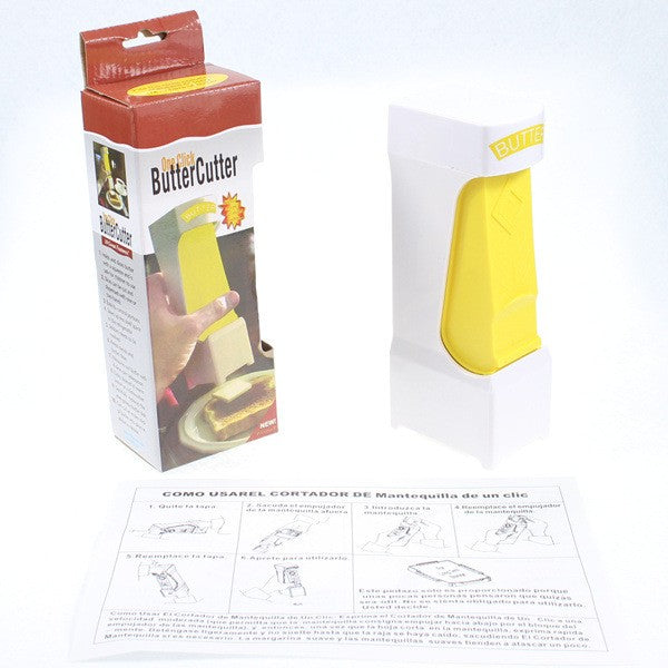 Feliator manual de unt Flippy, material plastic, design usor si practic, 20x6x8.5 cm, Butter Cutter, alb-5