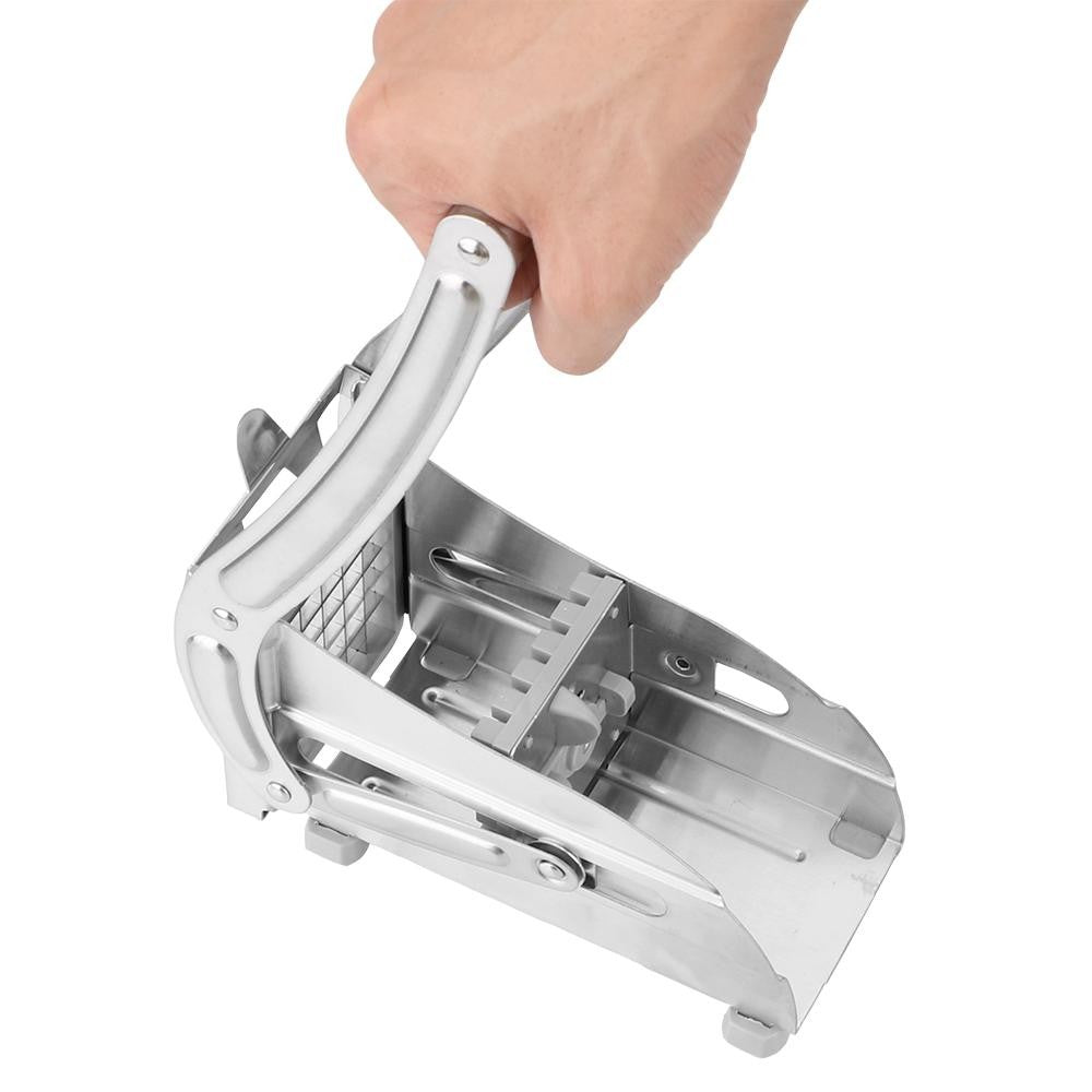 Feliator manual Flippy, pentru cartofi pai si legume, din inox, cu 2 dimensiuni de feliere, 25.5 x 11.7 cm, argintiu-2