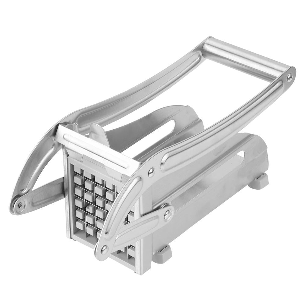 Feliator manual Flippy, pentru cartofi pai si legume, din inox, cu 2 dimensiuni de feliere, 25.5 x 11.7 cm, argintiu-0