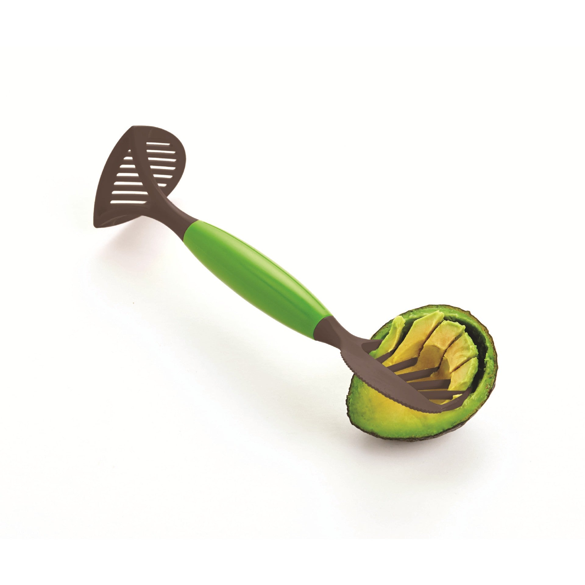 Feliator Multifunctional pentru Avocado, Flippy, pentru Taierea in Cubulete si Pasare, pentru Bucatarie, Preparare Guacamole, ABS, 24x7x6 cm, Verde-3