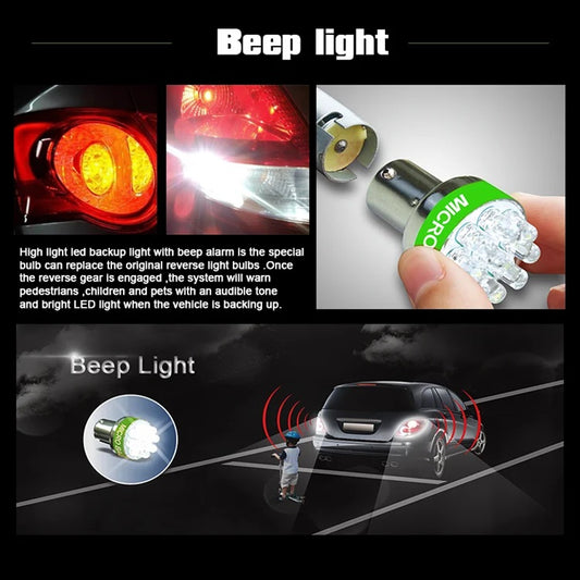 Sirena de mers inapoi cu bec LED 12V, BA15S-1