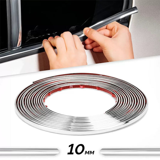 Rola Ornament autoadeziv, 10mm x 15m, culoare Crom SILVER-0