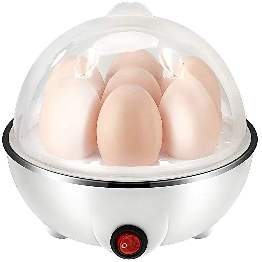 Fierbator de Oua Electric, Flipppy, Capacitate 7 oua, Aparat de fiert oua, 220V, Oprire Automata, 3 Moduri de Fiert Oua, 15 x 15 x 15 cm, Culoare Alb-0
