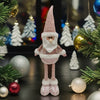 Figurina Decorativa, Pentru Craciun, Flippy, Mos Craciun, Picioare Telescopice, Inaltime Reglabila 44-54cm, Bluza cu Paiete, Roz-0