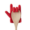 Suport Capac Anti- Varsare, Suport Lingura pentru Oala, Flippy, Model in Forma de Deget, din Silicon, Rosu-0