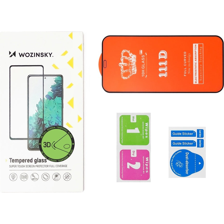 Folie sticlă securizată Wozinsky Super Tough Full Glue pentru Samsung Galaxy A22 5G – Negru