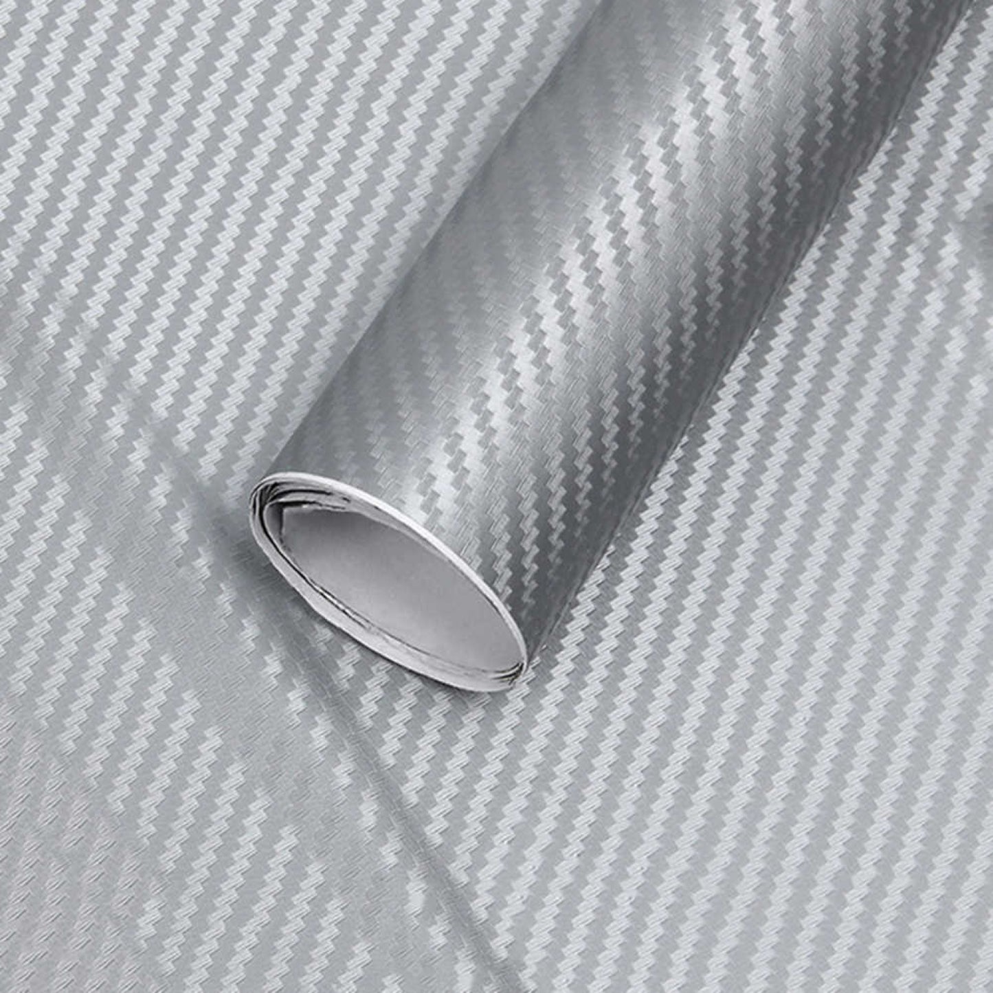 Folie colantare auto Carbon 3D - Argintiu (3m x 1,27m)-0