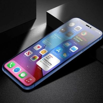 Folie de Protectie, Flippy, pentru iPhone 15, Full Cover, Matte Ceramics 9D, Anti-soc, Anti-amprenta, Margini Negre, Transparent-2