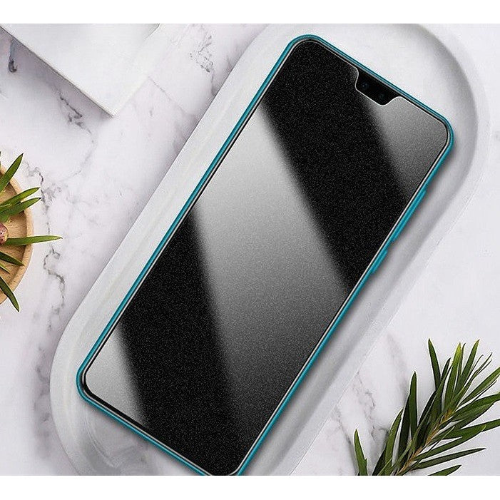 Folie de Protectie, Flippy, pentru iPhone 15, Matte Ceramic Privacy, 9H, Confidentialitate 30°, Anti-Soc, Negru Transparent-2