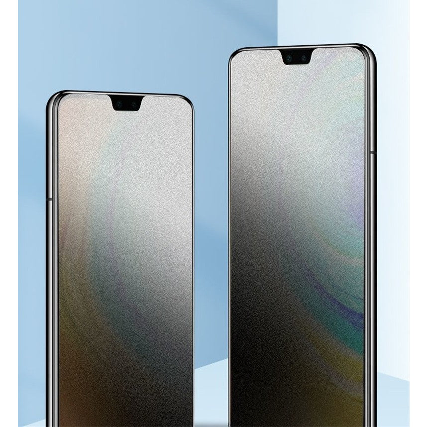 Folie de Protectie, Flippy, pentru iPhone 15, Matte Ceramic Privacy, 9H, Confidentialitate 30°, Anti-Soc, Negru Transparent-3
