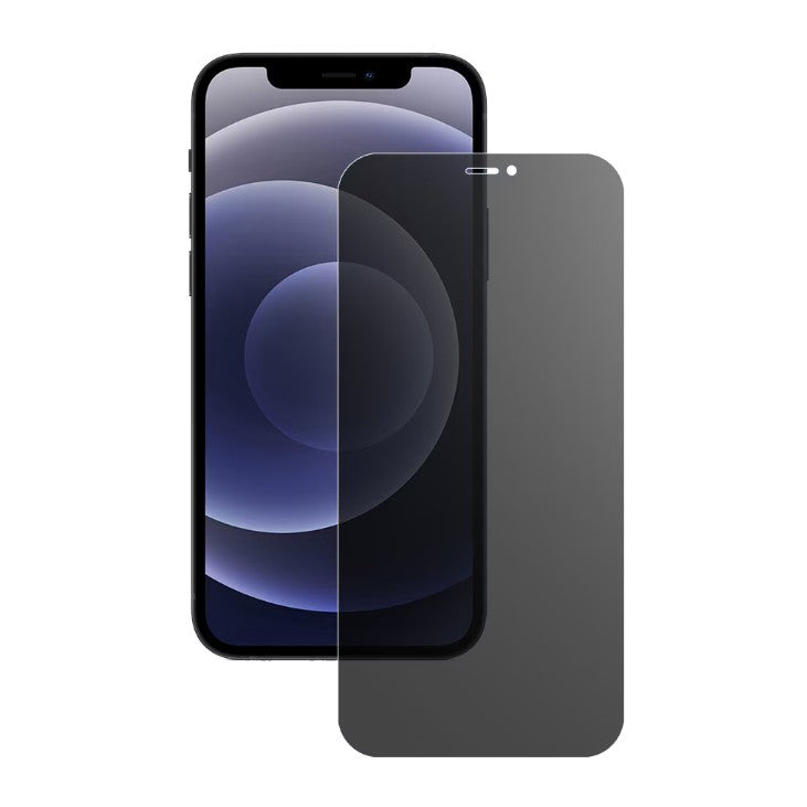 Folie de Protectie, Flippy, pentru iPhone 15, Matte Ceramic Privacy, 9H, Confidentialitate 30°, Anti-Soc, Negru Transparent-0